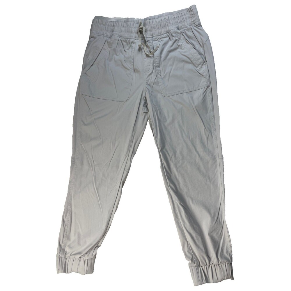 Eddie Bauer Performance Joggers Women M Water Repellent Nylon Spandex Gray